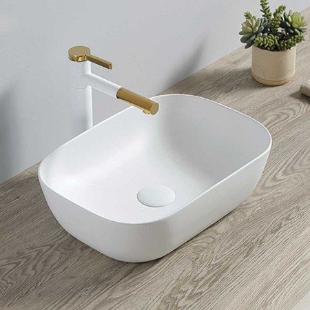 Раковина накладная 50см Vincea VBS-101 белый